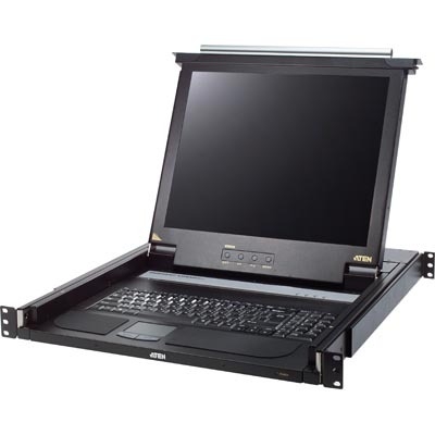 ATEN 19" KVM-konsoli ja 17" LCD-näyttö, 1U