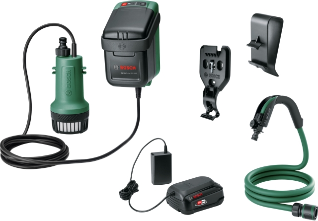 Bosch GardenPump 18V-2000 -akkusadevesipumppu, 2,5 Ah akulla