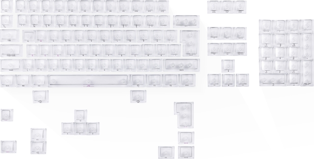 Blackstorm Transparent Keycaps näppäinhatut, 119 kpl