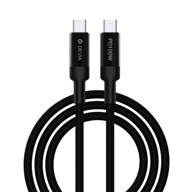 Devia kaapeli EC309 Extreme PD USB-C - USB-C 1,5 m 100W musta