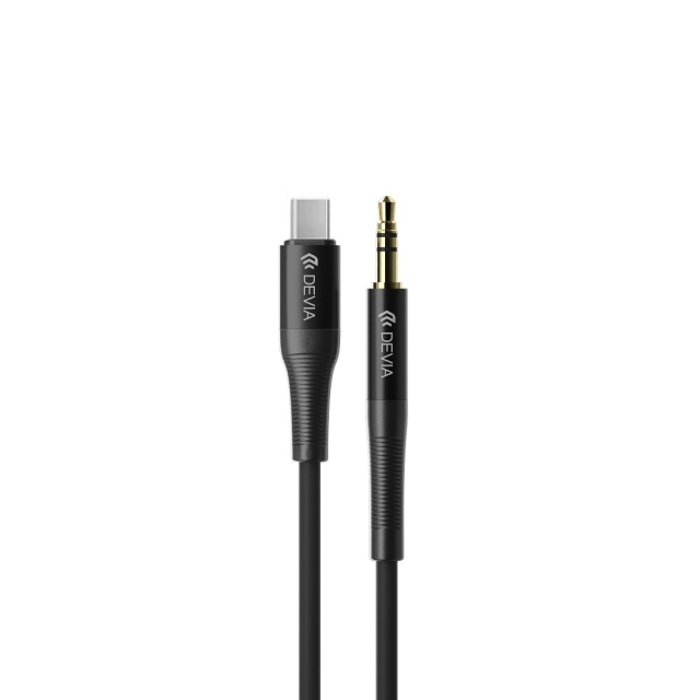Devia äänikaapeli Ipure EC620 liitin 3,5 mm - USB-C 1m musta