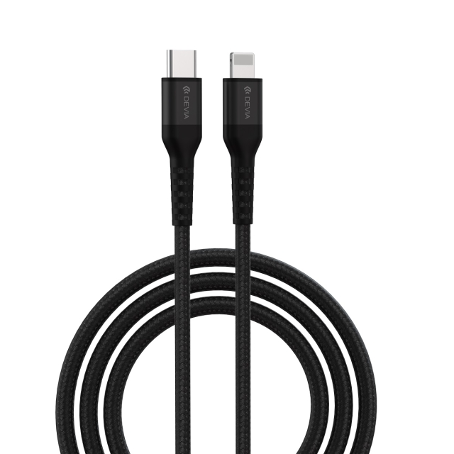 Devia kaapeli Gracious EC409 PD USB-C - Lightning 1,5 m 3A musta