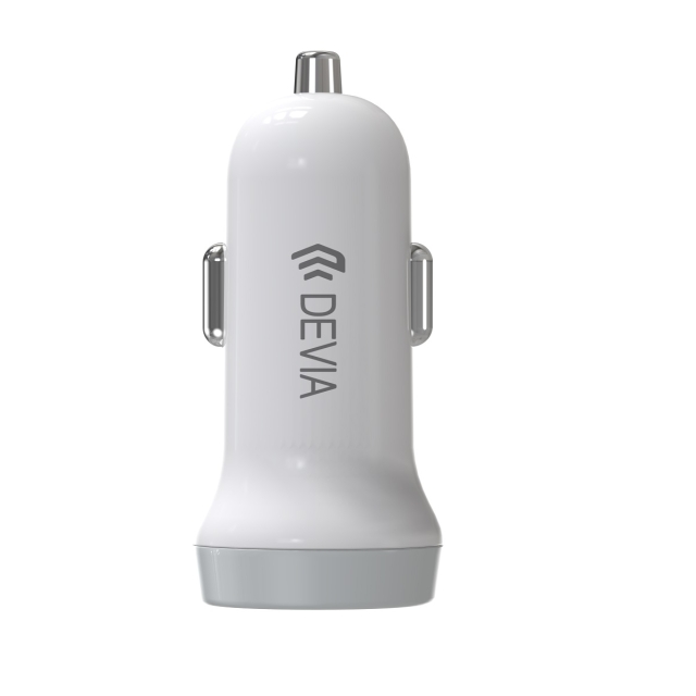 Devia autolaturi Smart 2x USB 3,1A valkoinen