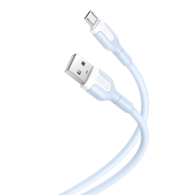 XO kabel NB212 USB - microUSB 1,0 m 2,1A blå
