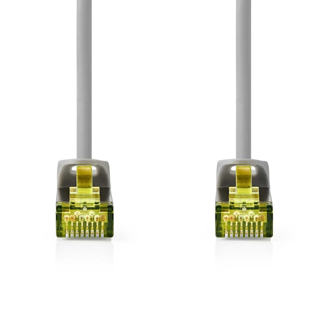 Nedis CAT7 verkkokaapeli | S/FTP | RJ45 uros | RJ45 uros | 0.25 m | Snagless | Pyöreä | LSZH | Harmaa | Label