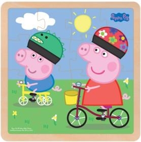 Barbo Toys Peppa Pig puinen palapeli Bikeride