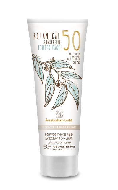 Australian Gold Kasvitieteellinen sävytetty kasvovoide SPF 50 88 ml - Vaalea/kevyt