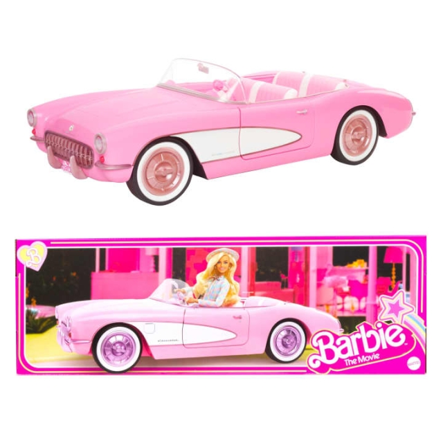 Barbie Elokuvakeräilykappale vaaleanpunainen Corvette (HPK02)