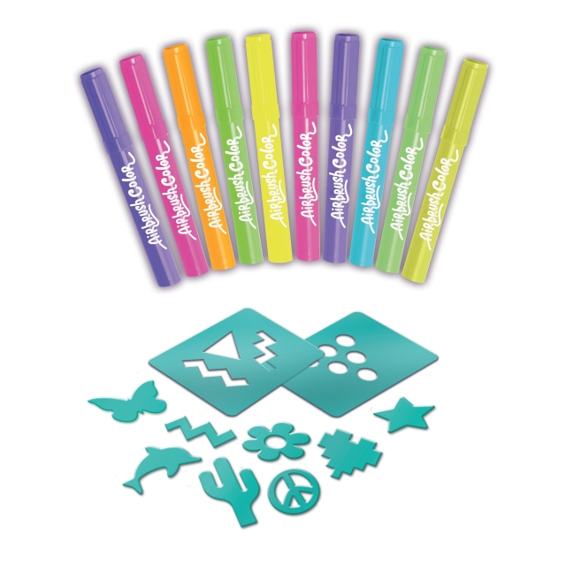 Airbrush Plush Täydennyspakkaus Neon Kit x 10 merkkiä (1019)