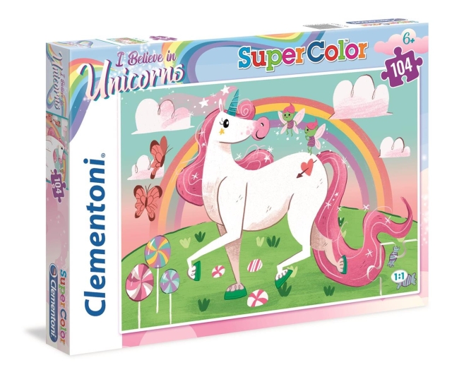 Clementoni 104 kpl Palapelit Lapset SuperColors Yksisarvinen