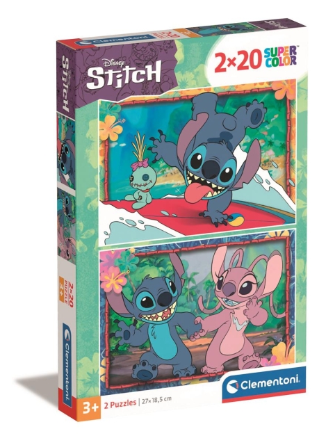 Clementoni 2X20 kpl Palapelit Disney Stitch