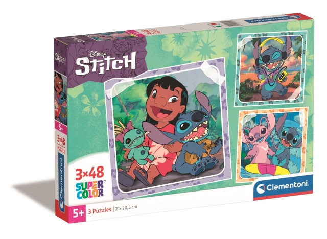 Clementoni 3X48 kpl palapelit Disney Stitch