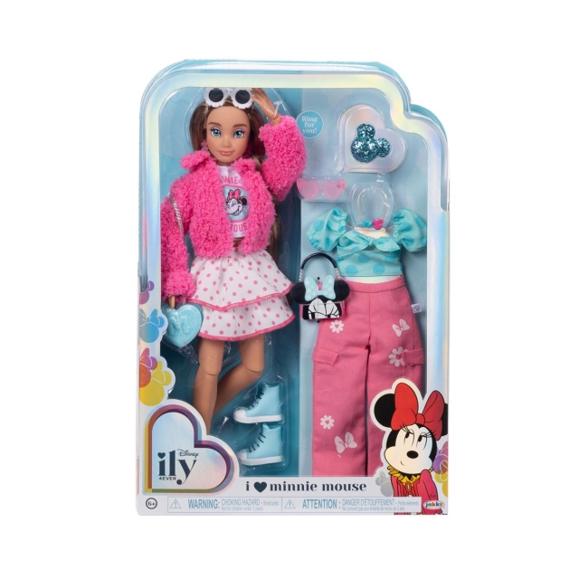 JAKKS Pacific Disney ily 4EVER Fashion Doll -muotinukke, jossa on Minnien inspiroima lisämuoti
