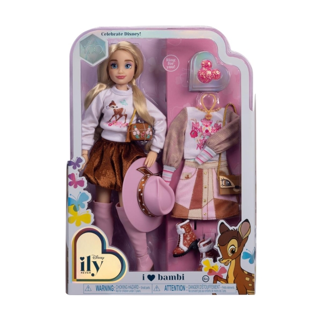 JAKKS Pacific Disney ily 4EVER Fashion Doll -muotinukke, jossa on Bambin inspiroima lisämuoti
