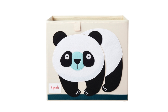 3 Sprouts Säilytyslaatikko - Musta & valkoinen Panda