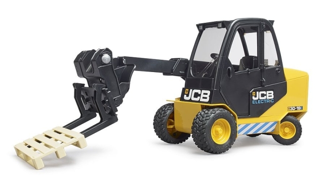 Bruder JCB Telatrukki kuormalavalla (02512)
