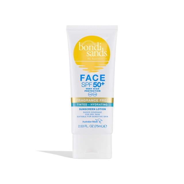 Bondi Sands SPF 50 + hajusteeton sävytetty kasvovesi (kosteuttava) 75 ml