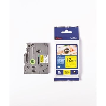 Brother TZe-teippi 12mmx4m laminoitu musta ja keltainen