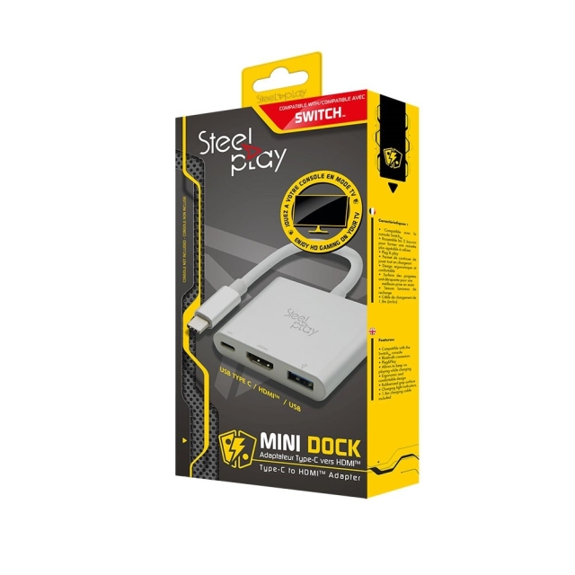 Steelplay Mini Dock - USB-C/HDMI-sovitin (Switch/Mac)