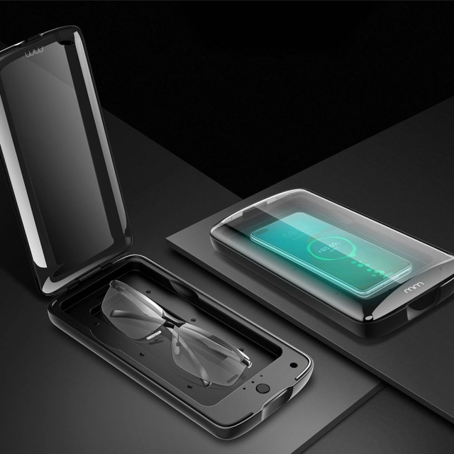 MikaMax UV sterilointilaite ja QI langaton laturi älypuhelimille (04981)