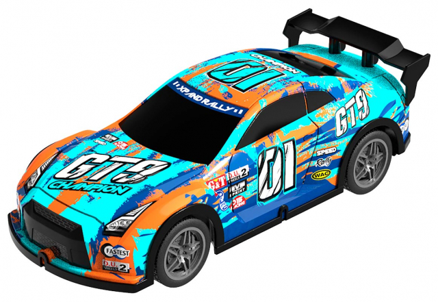 TEC-TOY Champion GT9 w/light R/C 1:22, 27MHz - Sininen/oranssi (471251)