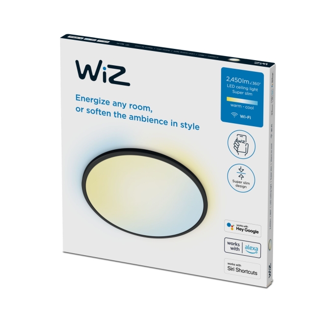 WiZ Superslim Smart kattovalaisin - Musta 22W