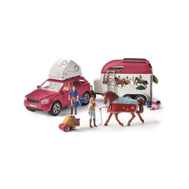 Schleich Horse Club - Hevoseikkailut auton ja perävaunun kanssa (42535)