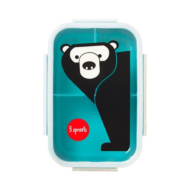 3 Sprouts Bento laatikko - Teal Bear