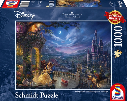 Schmidt Thomas Kinkade: Disney - Kaunotar ja hirviö tanssii kuunvalossa (1000 kpl) (SCH4848) (SCH4848)