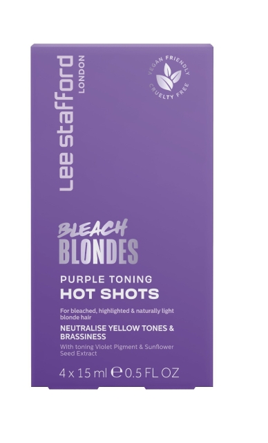 Lee Stafford Bleach Blondes Purple Toning Hot Shots 4 x 15 ml