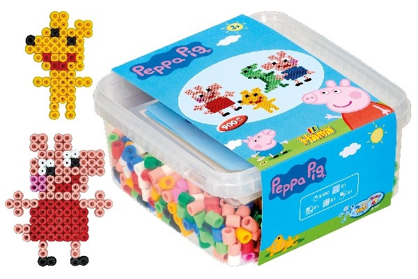 HAMA Beads Hama - Maxi Beads - Peppa Pig helmet ja tappilevy ämpärissä (8750)