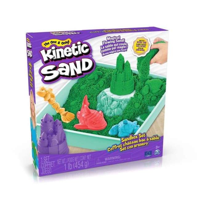 Kinetic Sand Hiekkalaatikkosetti - vihreä (6067479)