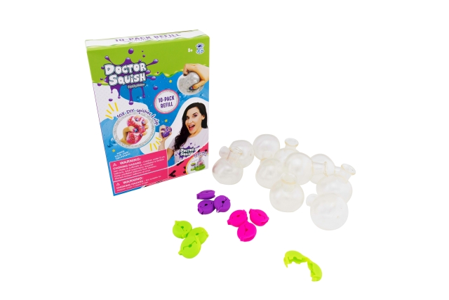 Doctor Squish Squishy Pack Täydennyspakkaus V2 10 ilmapalloa + pidikkeet (38687)