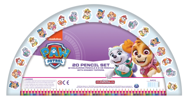 Paw Patrol Paw Patrol Kids Licensing - Vaaleanpunainen 20 kynän setti - (045607053)