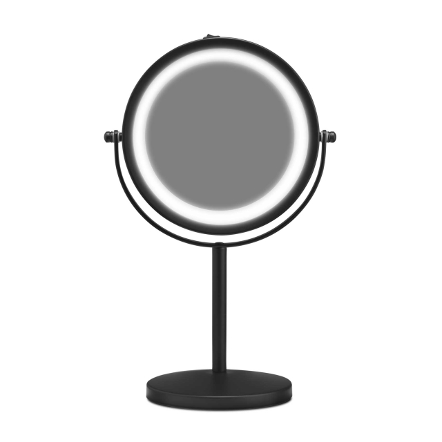 Gillian Jones Pöytäpeili vahvalla LED-valolla - Matta musta