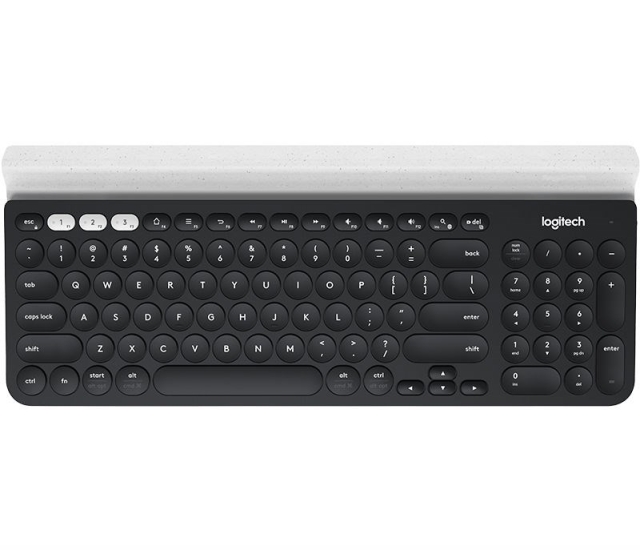 Logitech Langaton monilaitteiden näppäimistö K780, harmaa/valkoinen (Nordic)