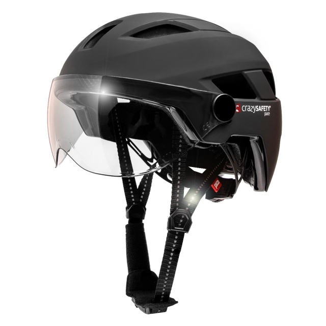 Crazy Safety Tammi polkupyöräilykypärä - musta (55cm - 61cm) (360101-10)