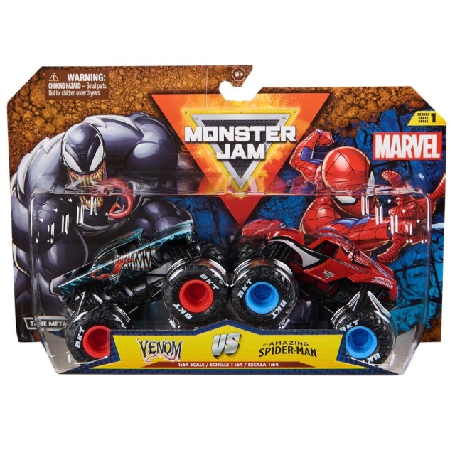 Monster Jam 1:64 Marvel 2 Pack - Hämähäkkimies:Venom (6071942)