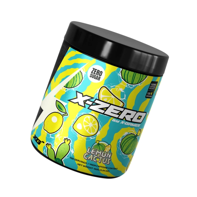 X-GAMER Energiajuomajauhe X-Zero 160 gram Lemon Cactus