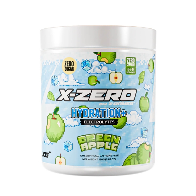 X-GAMER Energiajuomajauhe X-Zero Hydration+ 160 gram Green Apple
