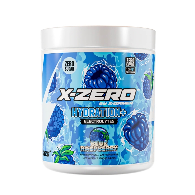 X-GAMER Energiajuomajauhe X-Zero Hydration+ 160 gram Blue Raspberry