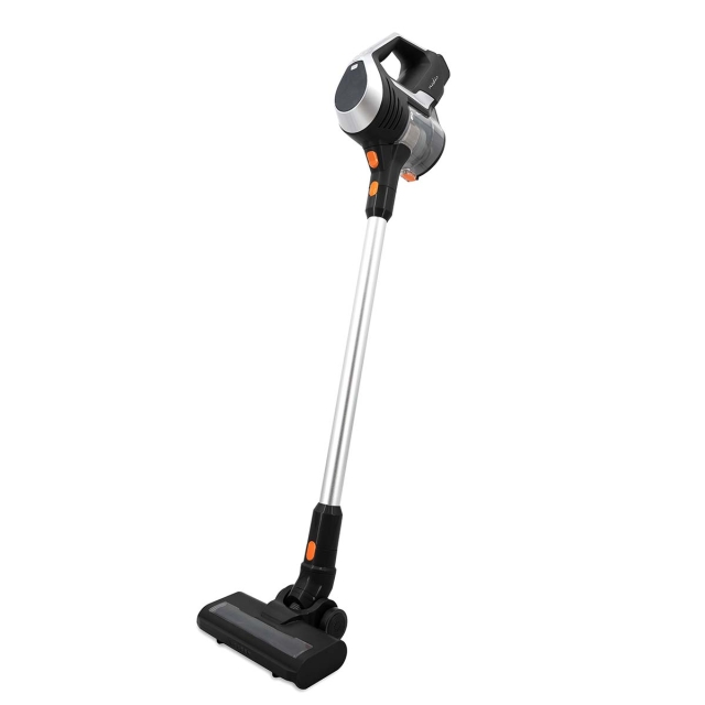 Nedis Varsi-imuri | 130 W | 25.9 VAC | Moottorisoitu harja sisäänrakennetulla valolla | 10000 Pa | HEPA ilmansuodatin | Musta / Oranssi