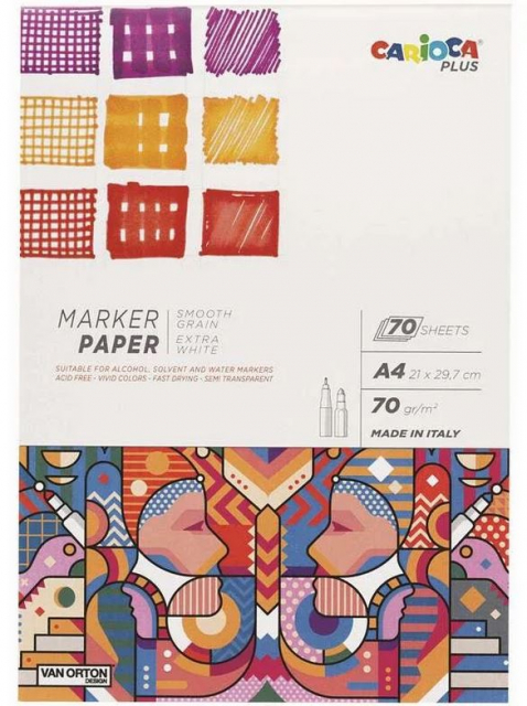 CARIOCA Plus - Merkintätyyny 70g, A4, 70 sivua (809320)