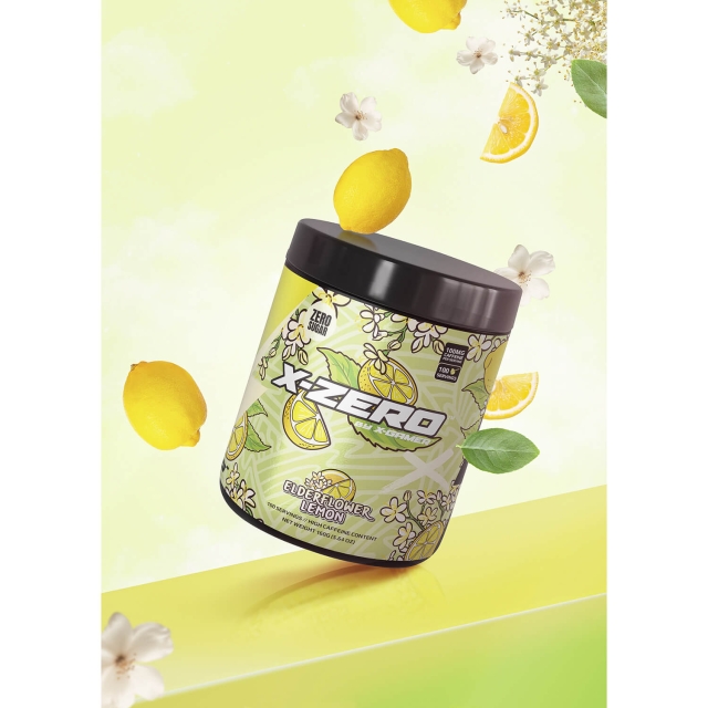 X-GAMER Energiajuomajauhe X-Zero 160 gram Elderflower Lemon