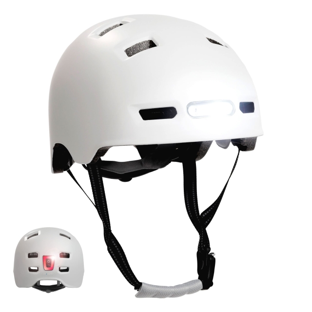 Crazy Safety Urban Polkupyörä- ja skeittikypärä - Matt White - L (57-61cm)