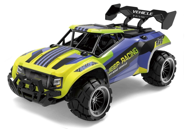 TEC-TOY Jeep Racing - R/C 1:20 2,4G 3,7V Li-ion - Sininen/keltainen