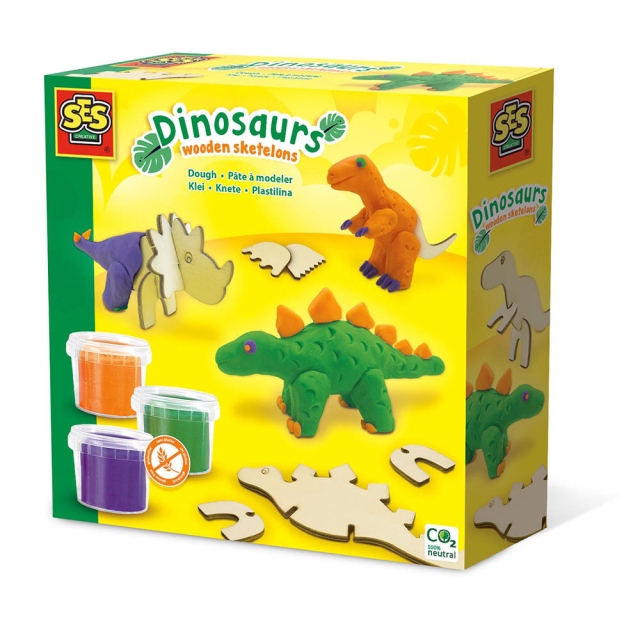 SES Creative Taikina - Dinosaurukset puiset luurangot - (S00418)