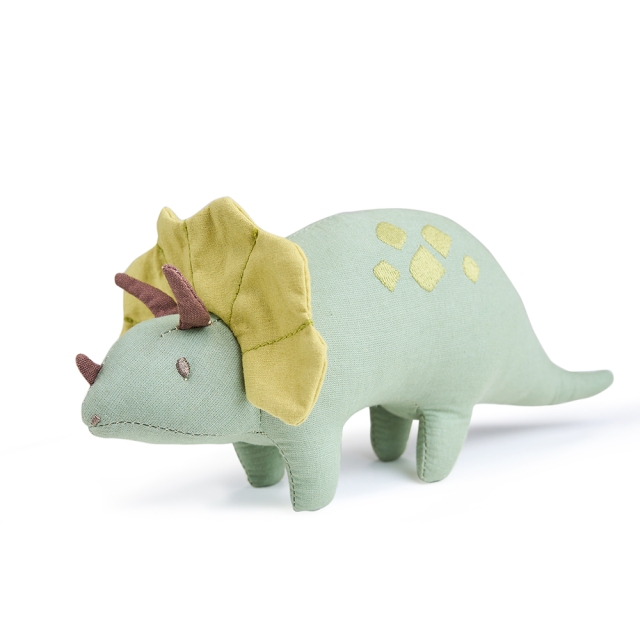 ThreadBear Soft Toy Dinosaur - Trike the Triceratops 24 cm - (TB4104)