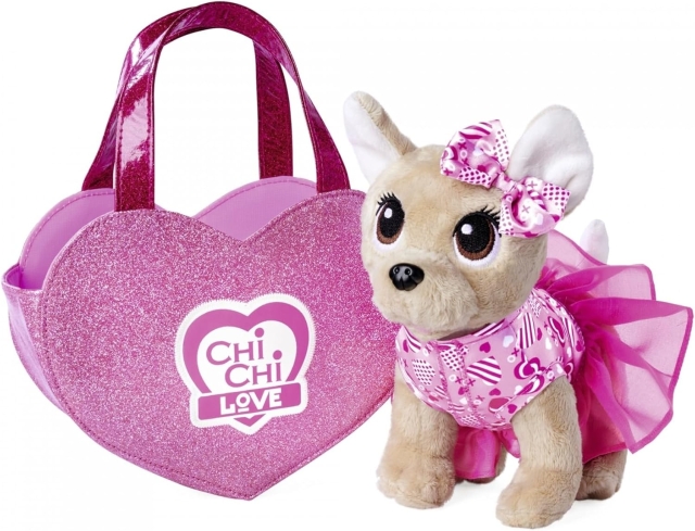 Chi Chi Love Chichi LOVE - Pehmokoira sydämenmuotoisella pussilla (23 cm) (105890055)