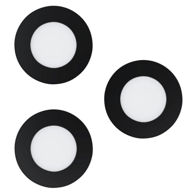Eglo Sarja 3x Fueva-Z upotettu musta Ø8.5 - TW - Zigbee, Bluetooth